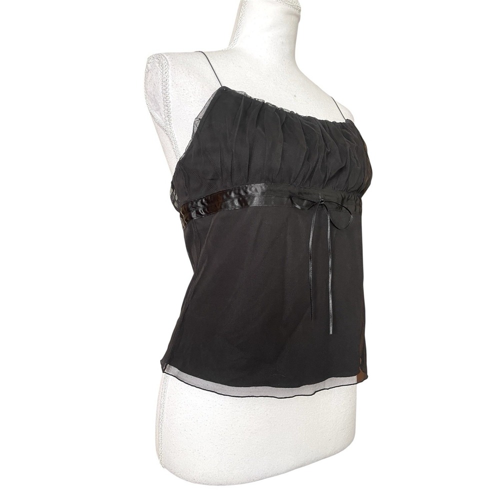 Vintage Y2k Express Black Milkmaid Babydoll Top Camisole Fairy Grunge Whimsgoth - Picture 3 of 13